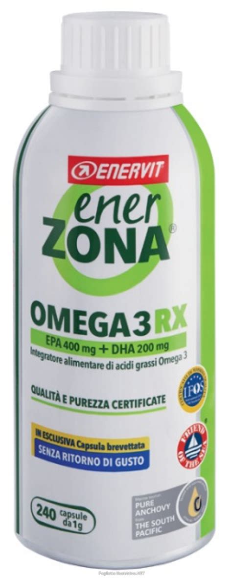 Omega 3 RX by ENERZONA (240 capsules of 1 gram) .